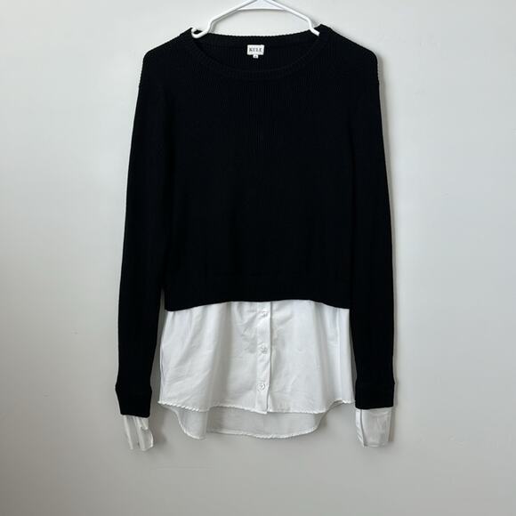 Kule The Chelsea Cashmere Blend Sweater in Black Size: XS - Picture 2 of 7